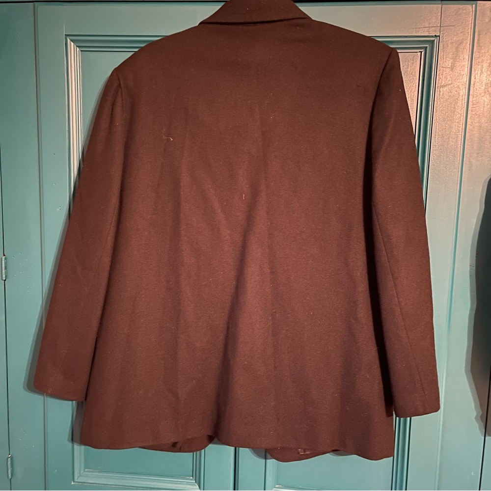 Vintage black wool blazer jacket - on trend oversized blazer - Picture 3 of 5